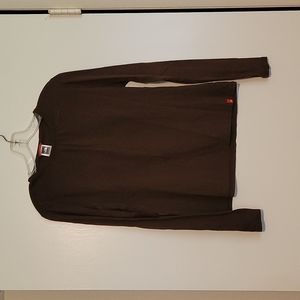 Women's North Face long sleeve, brown, size small